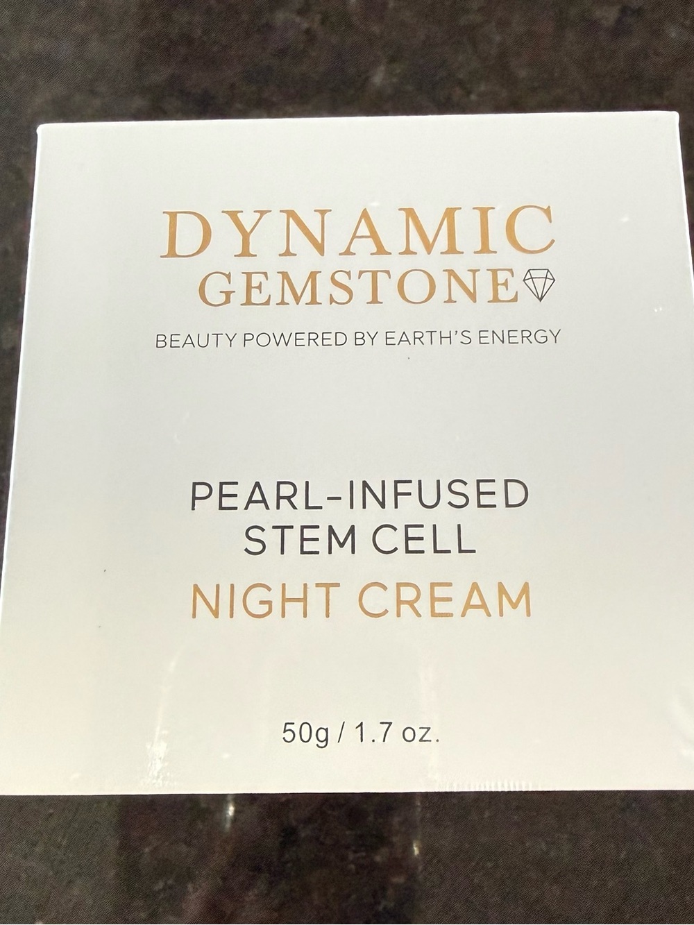 Dynamic Gemstone Pearl-Infused Stem Cell Night Cream — White & Gold